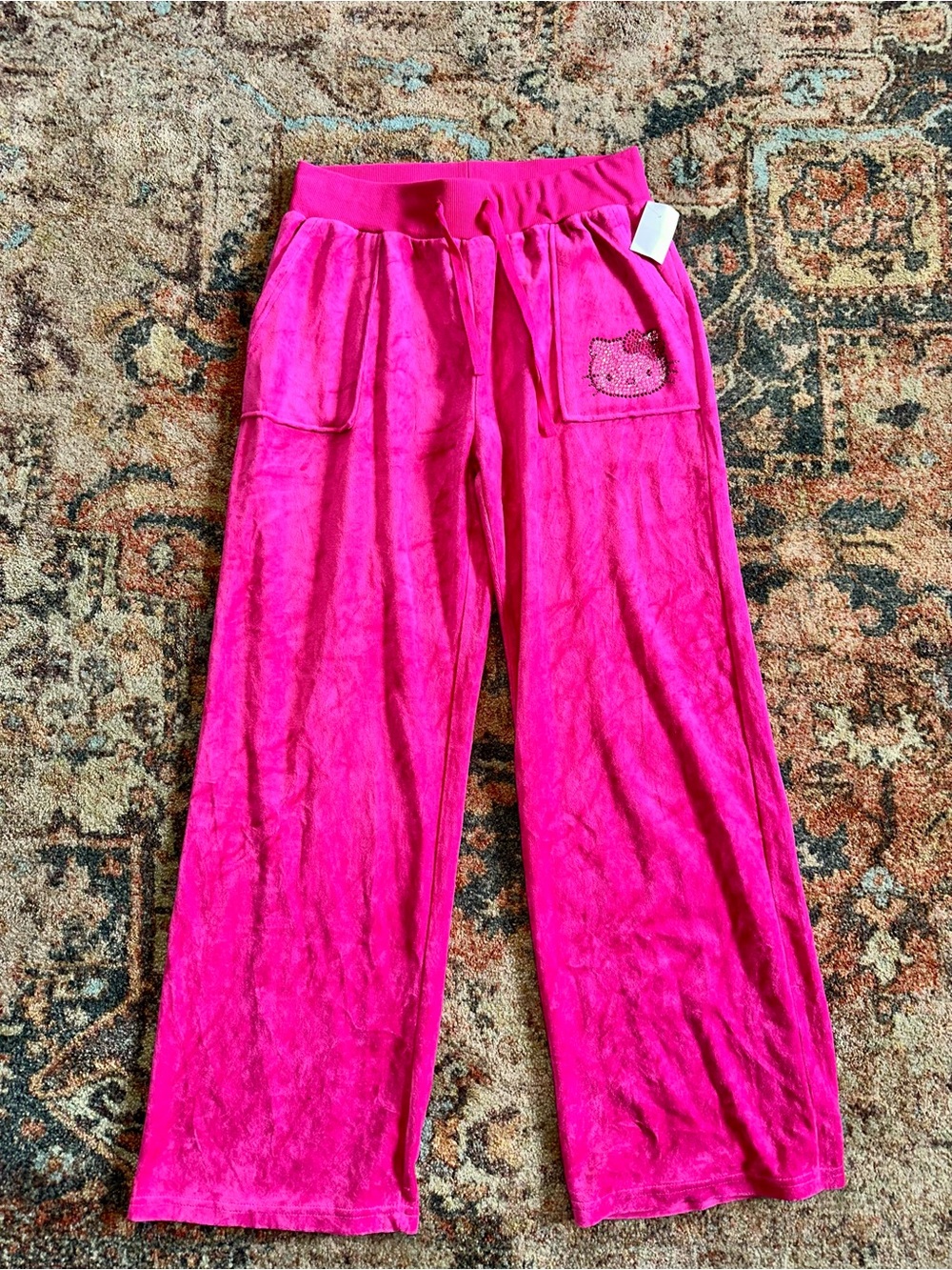 Hello Kitty Hot Pink Velour Pants